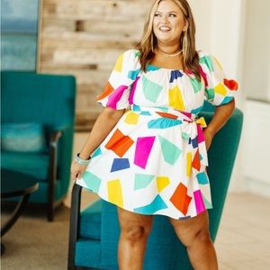 Retro multicolor dress size S